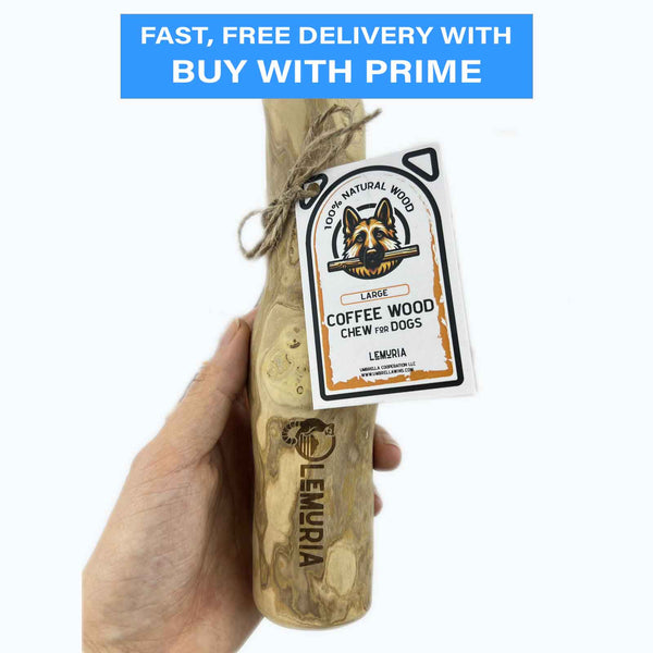 LEMURIA COFFEE WOOD CHEW STICK NATURAL TOY FOR DOGS