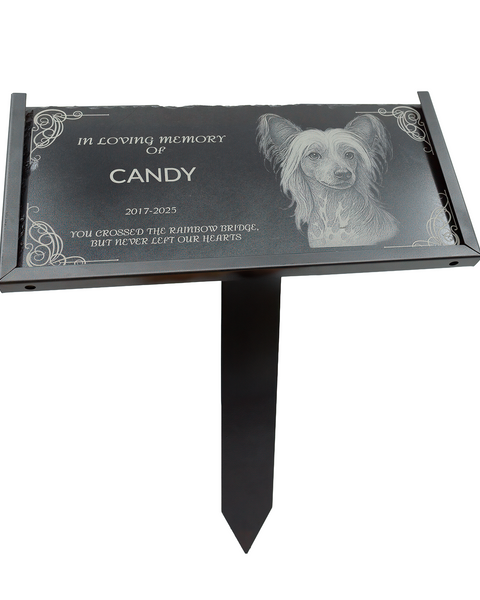 12x6 Pet Memorial Stone Dog or Cat Grave Marker Outdoor/Indoor