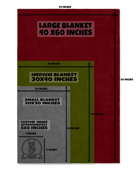 Personalized Red Fleece Pet Blanket 20x30 Horizontal - Engraved Pet Name, Soft Polar Fleece, Dog & Cat