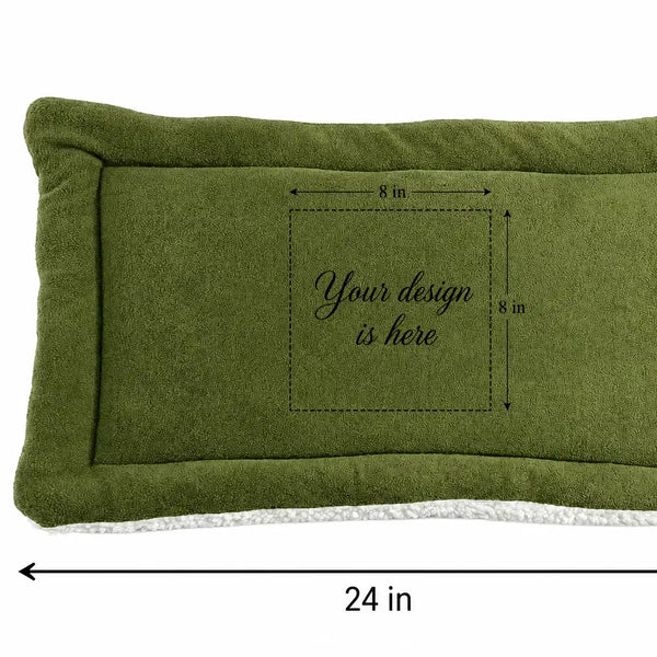 Personalized Pet Blanket Mat 24x15 - Engraved Name & Icon, Double-Sided Fleece & Sherpa, Dog & Cat