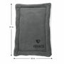 Personalized Gray Pet Blanket Mat 31x24 - Engraved Name & Icon, Double-Sided Fleece & Sherpa, Dog & Cat