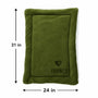 Personalized Green Pet Blanket Mat 31x24 - Engraved Name & Icon, Double-Sided Fleece & Sherpa, Dog & Cat