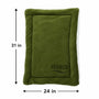 Personalized Green Pet Blanket Mat 31x24 - Engraved Pet Name, Double-Sided Fleece & Sherpa, Dog & Cat
