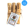 SET OF 3 COFFEE WOOD DOG CHEWS NATURAL WOODEN BONES FOR DOGS