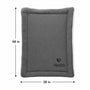 Personalized Gray Pet Blanket Mat 48x38 - Engraved Name & Icon, Double-Sided Fleece & Sherpa, Dog & Cat