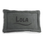 Personalized Gray Double-Sided Dog & Cat Mat Bed - Custom Engraved Fleece & Sherpa Pet Bed, Washable Handmade Blanket