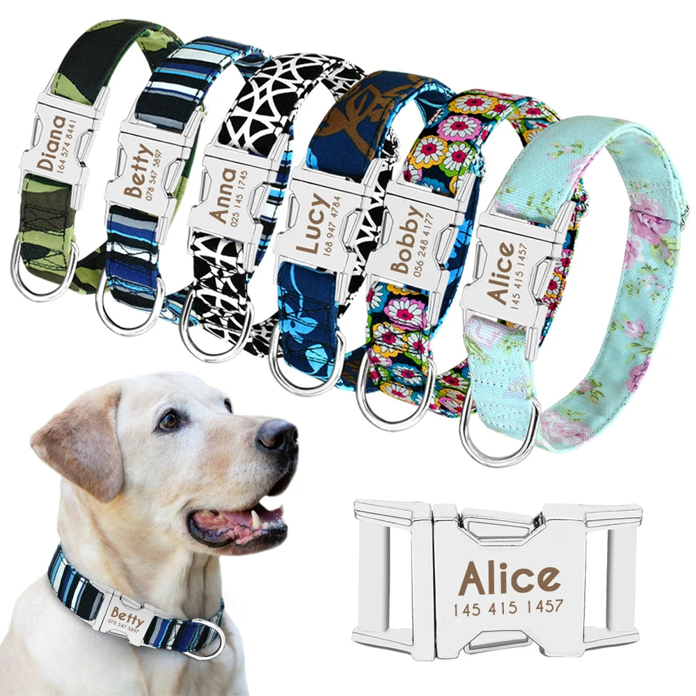 Personalized Dog Collar with Name LemuriaWorld