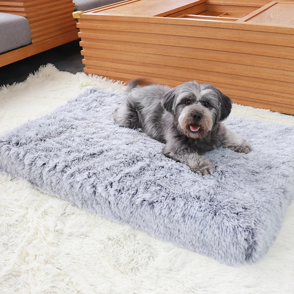 Long Plush Dog Bed