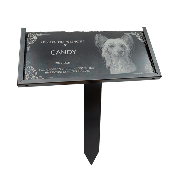 12x6 Pet Memorial Stone Dog or Cat Grave Marker Outdoor/Indoor