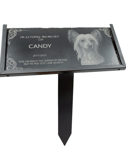 Memorial Plate Holder for 12x6 Plaques, Outdoor Metal Grave Marker Stand