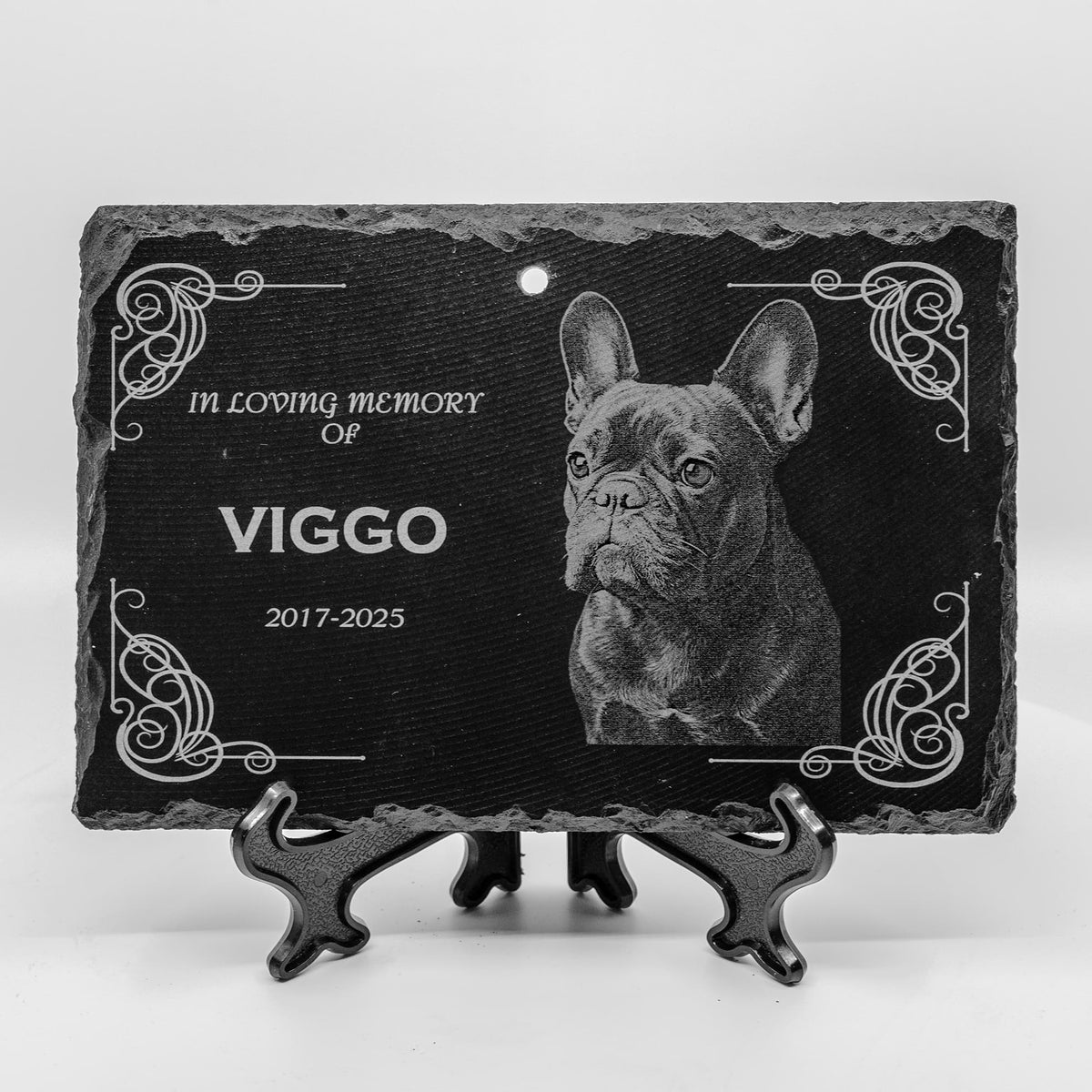 Lemuria Outdoor Pet Memorial Plaque with Garden Stake Dog Grave Marker or Cat Headstone Personalized Slate Memorial Stone for Pets Weatherproof Rainbow Bridge Tribute for Yard or Cemetery