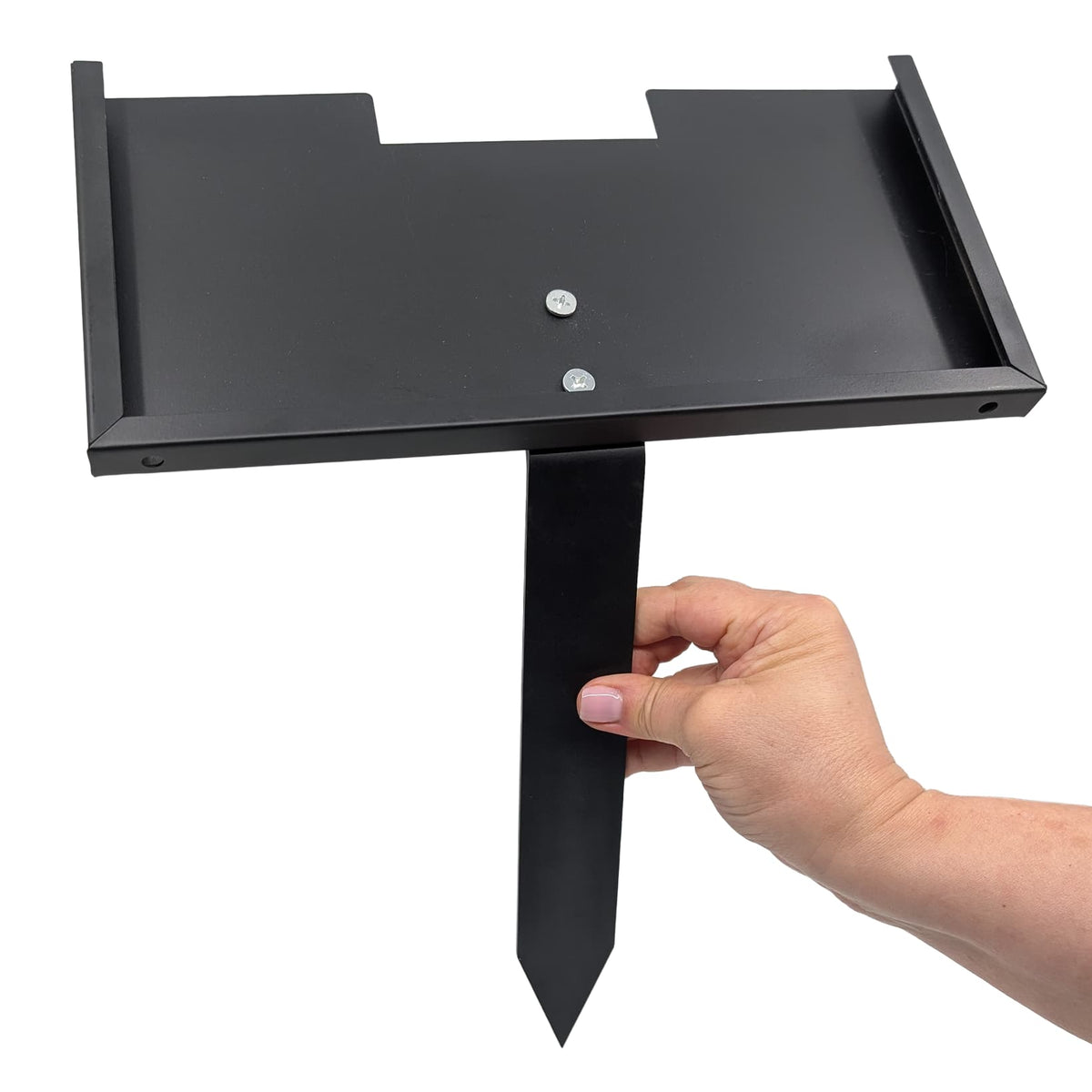 Memorial Plate Holder for 12x6 Plaques, Outdoor Metal Grave Marker Stand