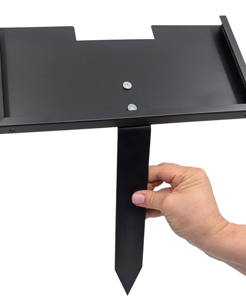 Memorial Plate Holder for 12x6 Plaques, Outdoor Metal Grave Marker Stand