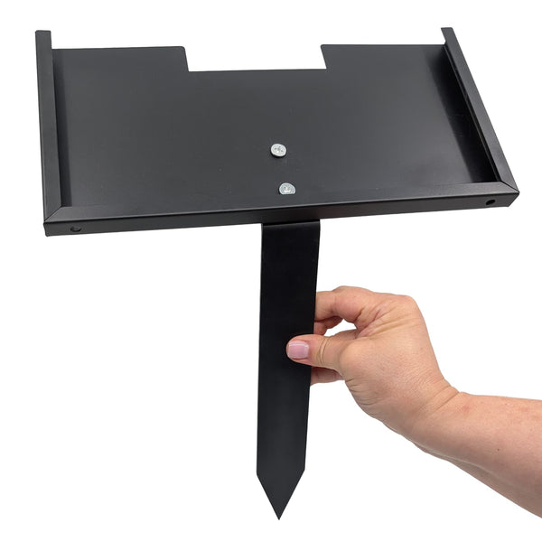 Memorial Plate Holder for 12x6 Plaques, Outdoor Metal Grave Marker Stand