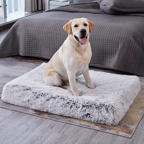 Long Plush Dog Bed