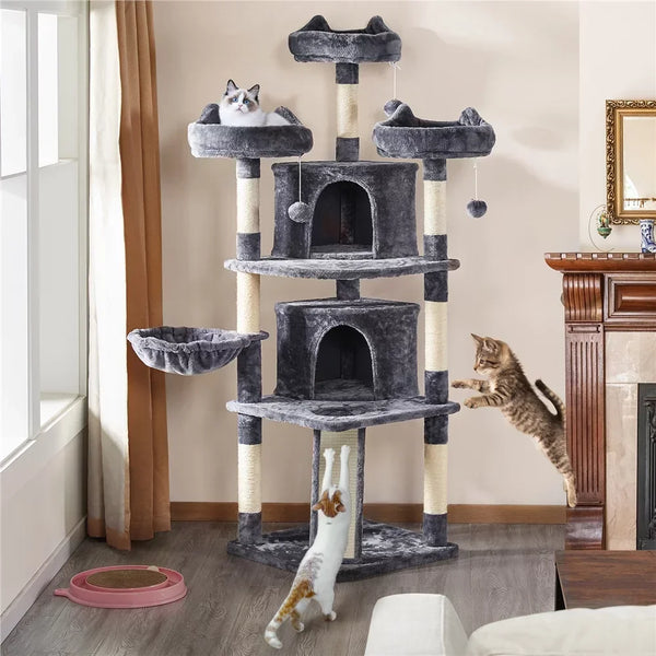 69 inches Cat Climber Cat Tree with Hammock