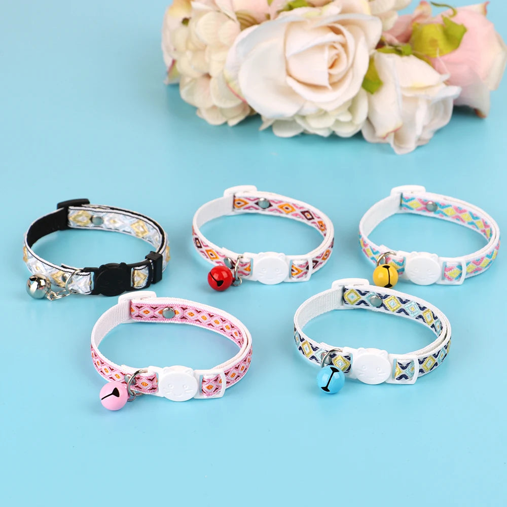 Cute Cat Collars with Customised  ID Tag
