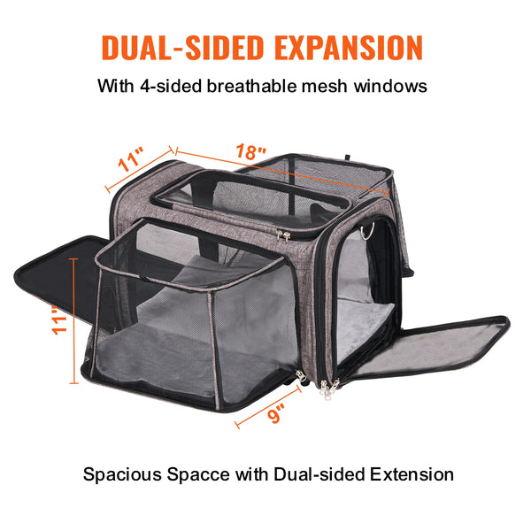 Breathable Carrier with Telescopic Handle and Wheels