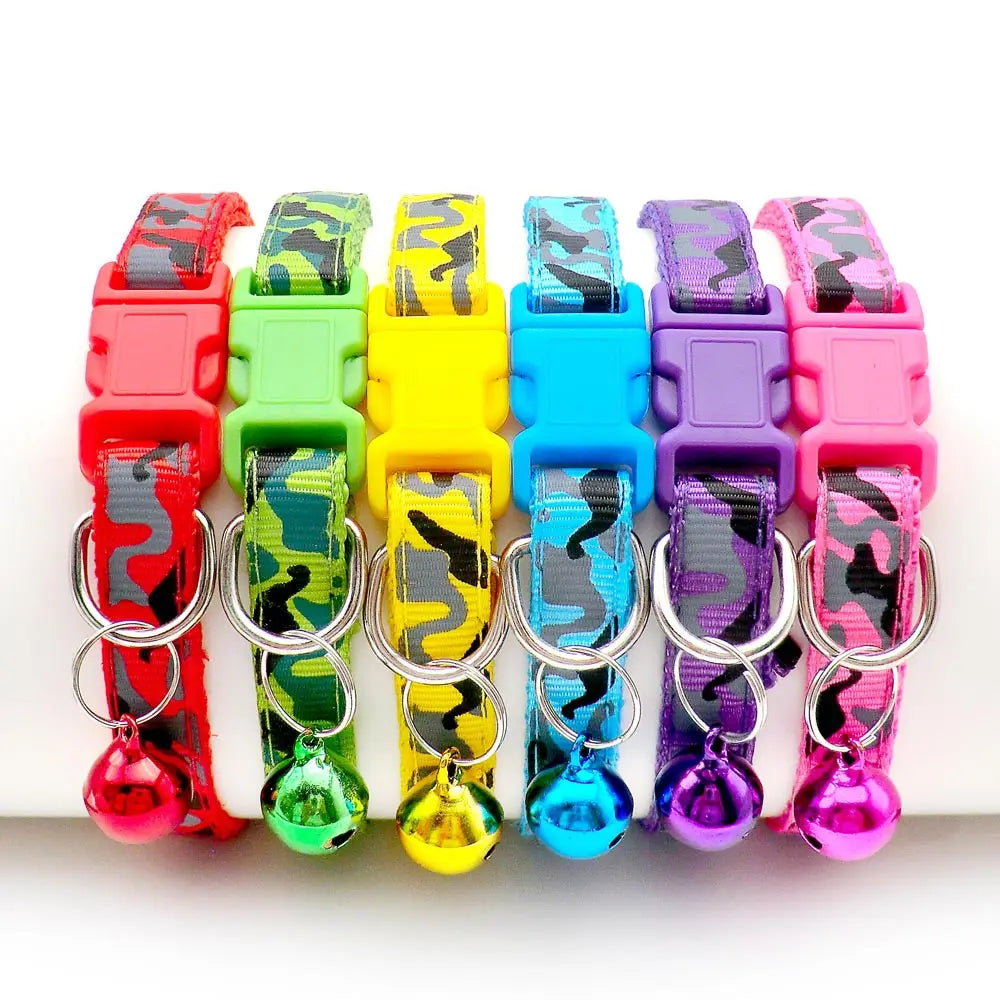 Bulk Colorful Adjustable Cat Collars with Bells 12 Pcs LemuriaWorld