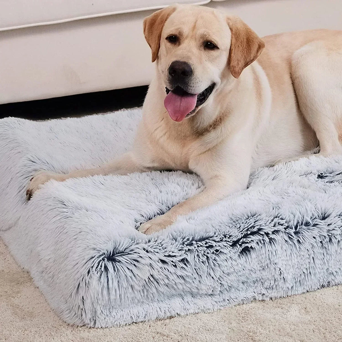 Long Plush Dog Bed