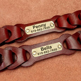 dog collar leather personalized