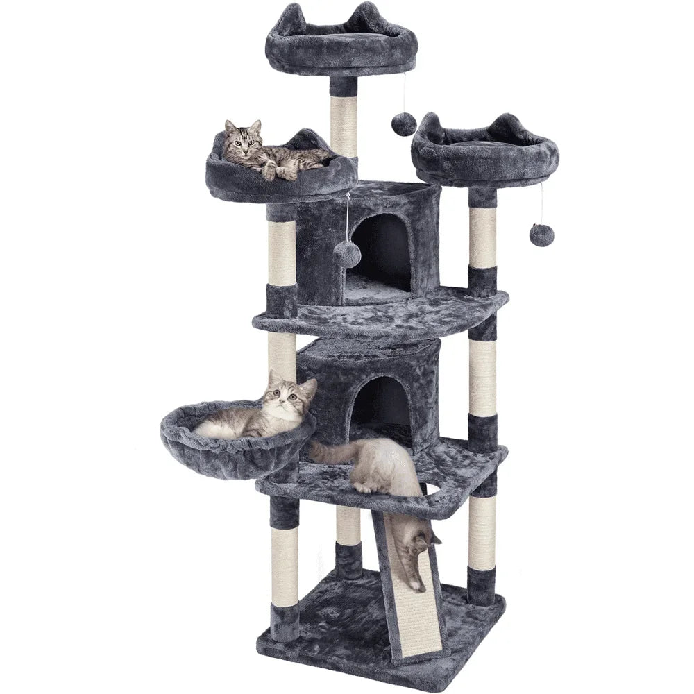 69 inches Cat Climber Cat Tree with Hammock