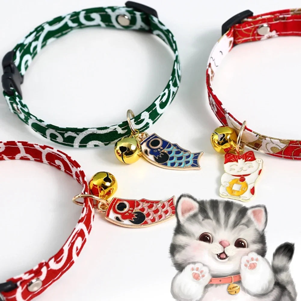 Japanese Style Adjustable Breakaway Cat Collar