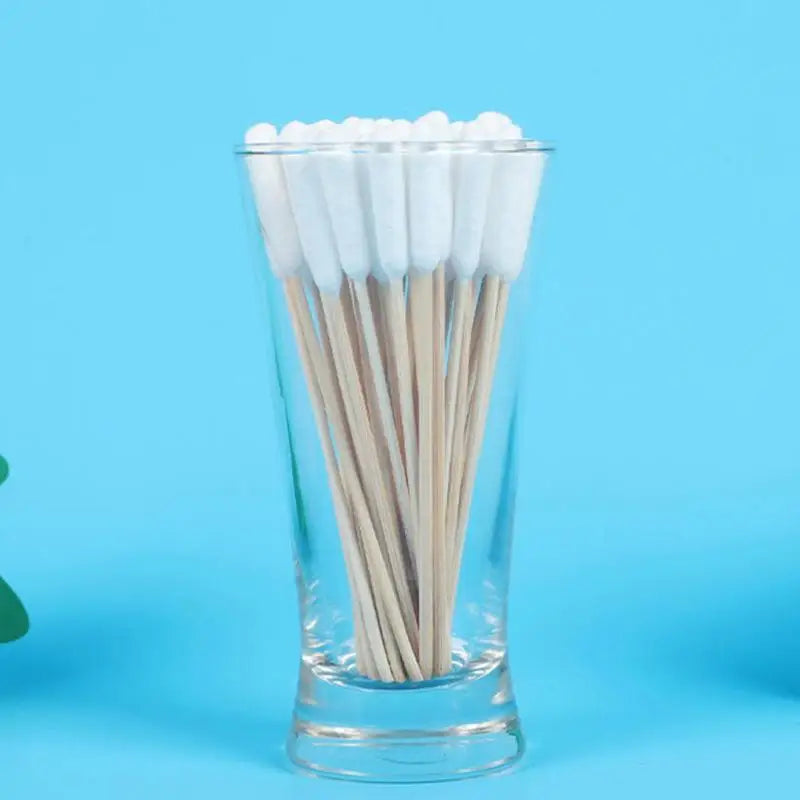 100 Pcs Long Ear Swabs Cotton and Wool