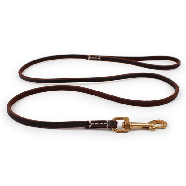 Genuine Leather Dog Leash for Small to Medium Dogs Black, Brown Red Green 4.3 feet and 6 feet