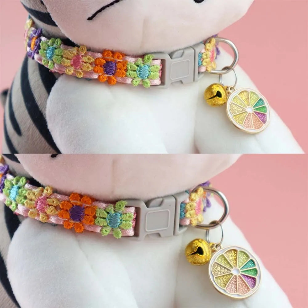 Colorful Breakaway Cat Collar with Bell