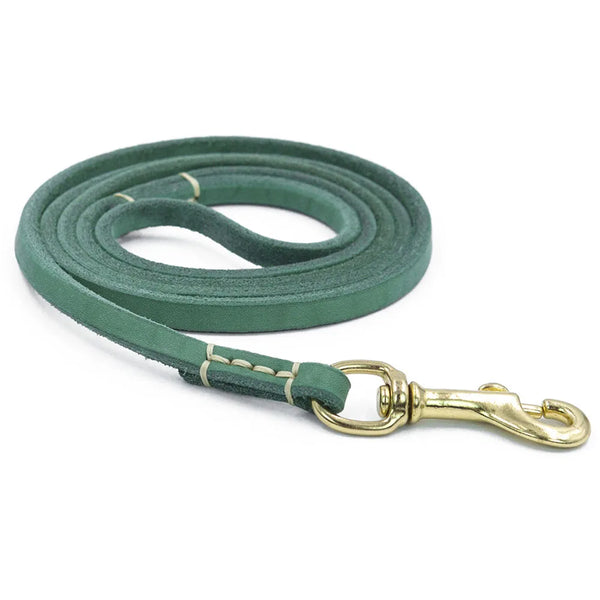 Genuine Leather Dog Leash for Small to Medium Dogs Black, Brown Red Green 4.3 feet and 6 feet