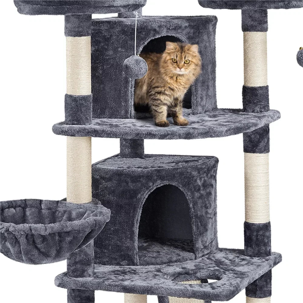 69 inches Cat Climber Cat Tree with Hammock