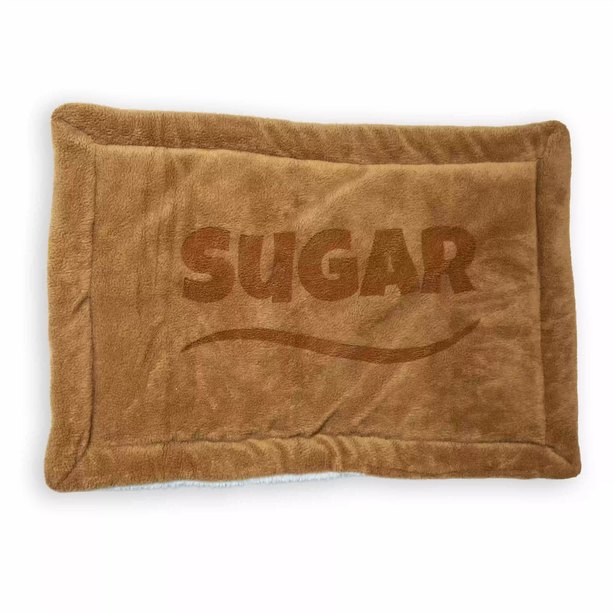 Personalized Double-Sided Dog & Cat Mat Bed - Custom Engraved Fleece & Sherpa Pet Bed, Washable Handmade Blanket
