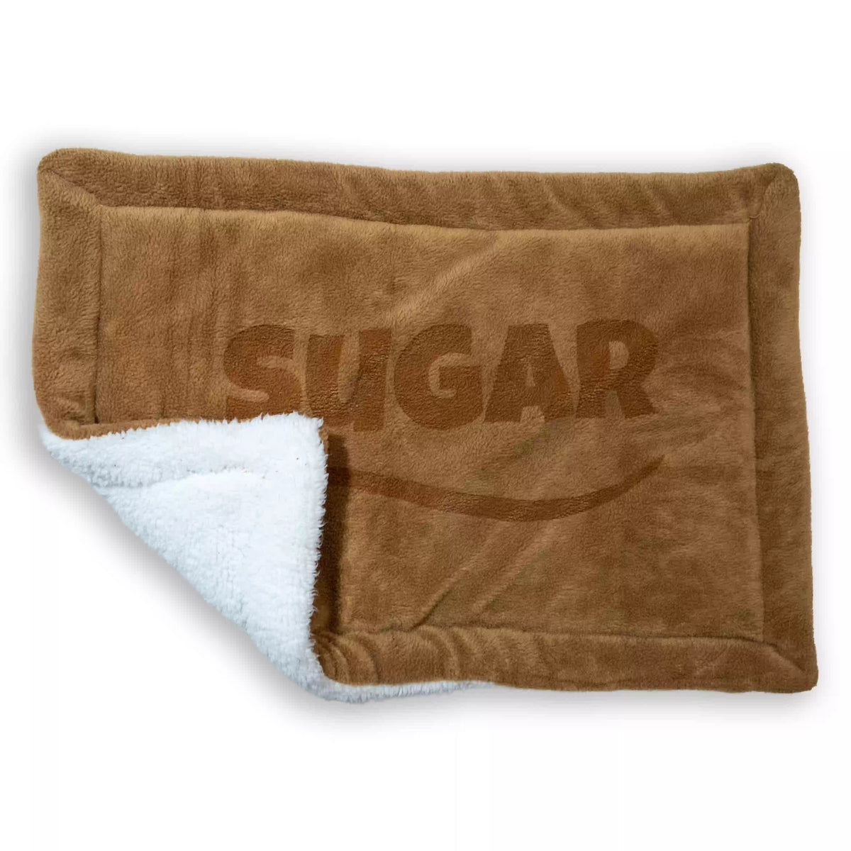 Personalized Double-Sided Dog & Cat Mat Bed - Custom Engraved Fleece & Sherpa Pet Bed, Washable Handmade Blanket
