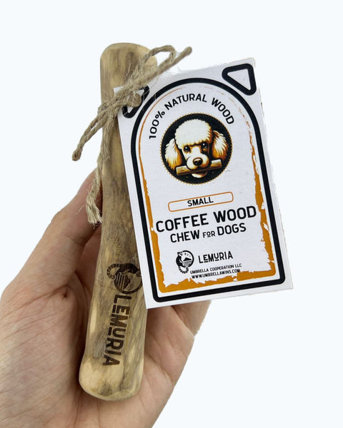 SALE!!! SET of 5 LEMURIA COFFEE WOOD CHEW STICK NATURAL TOY FOR DOGS
