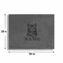 Personalized Fleece Pet Blanket 20x30 Horizontal - Engraved Name & Breed Art, Soft Polar Fleece, Dog & Cat