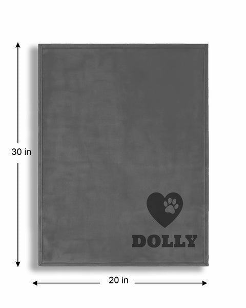 Personalized Fleece Pet Blanket 20x30 - Engraved Name & Icon, Soft Polar Fleece, Dog & Cat