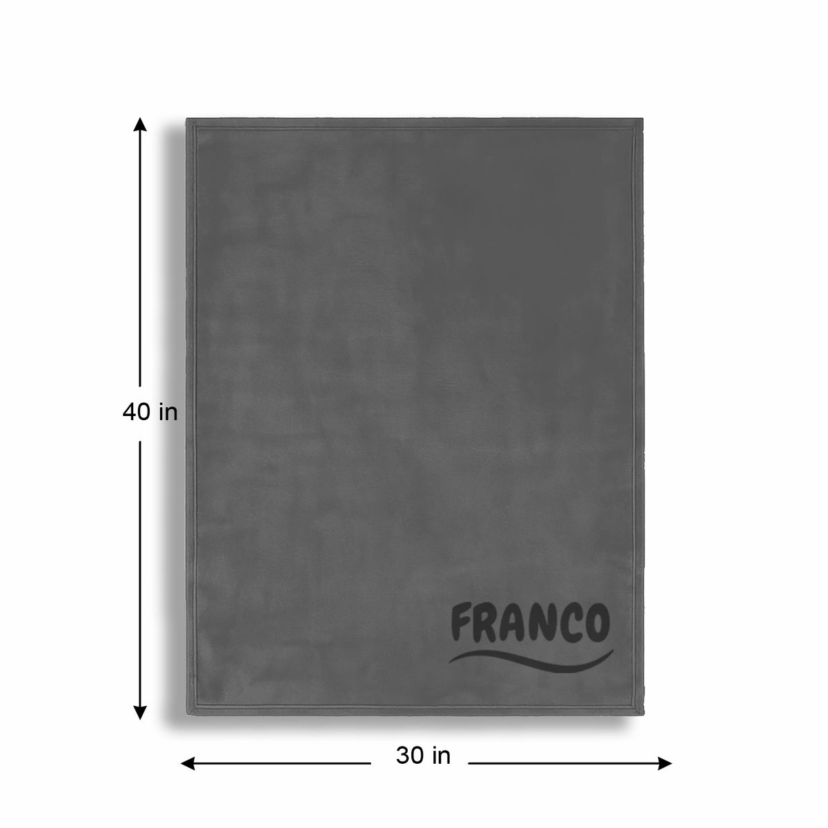 Personalized Gray Fleece Pet Blanket 30x40 - Engraved Pet Name, Soft Polar Fleece, Dog & Cat