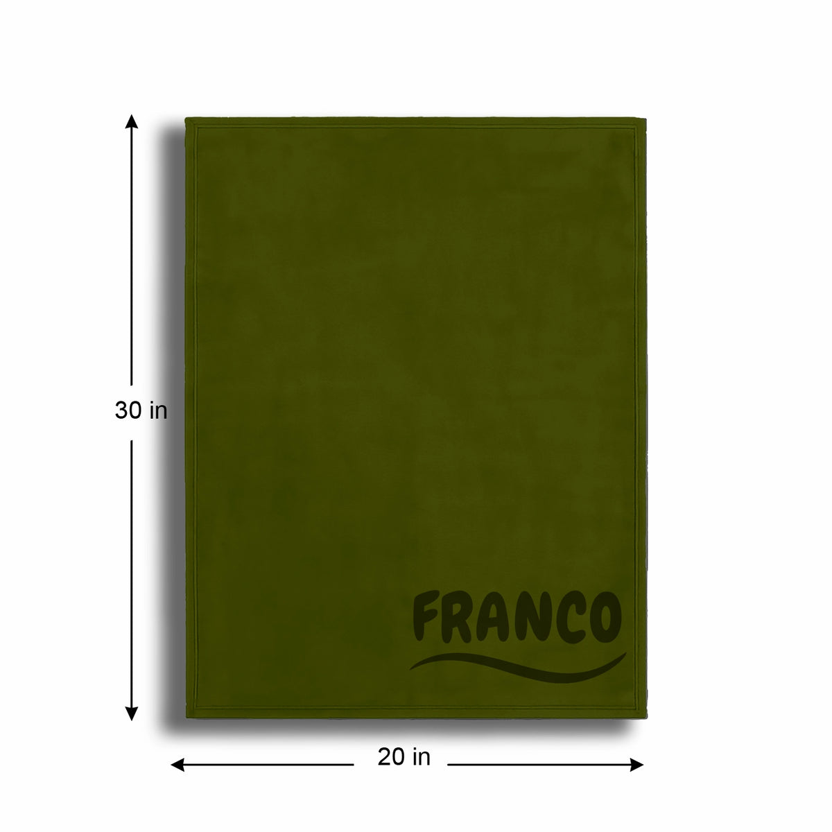 Personalized Green Fleece Pet Blanket 20x30 - Engraved Pet Name, Soft Polar Fleece, Dog & Cat