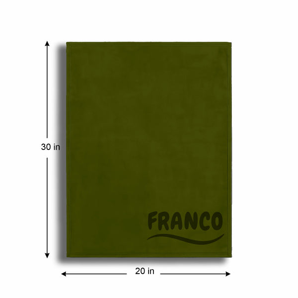Personalized Green Fleece Pet Blanket 20x30 - Engraved Pet Name, Soft Polar Fleece, Dog & Cat