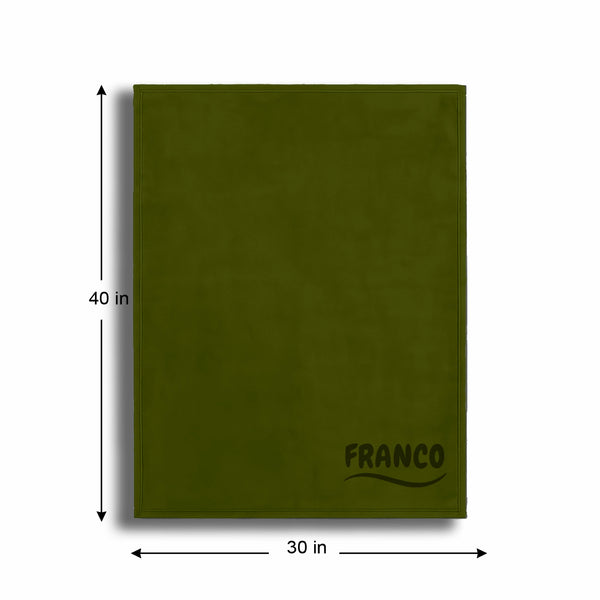 Personalized Green Fleece Pet Blanket 30x40 - Engraved Pet Name, Soft Polar Fleece, Dog & Cat