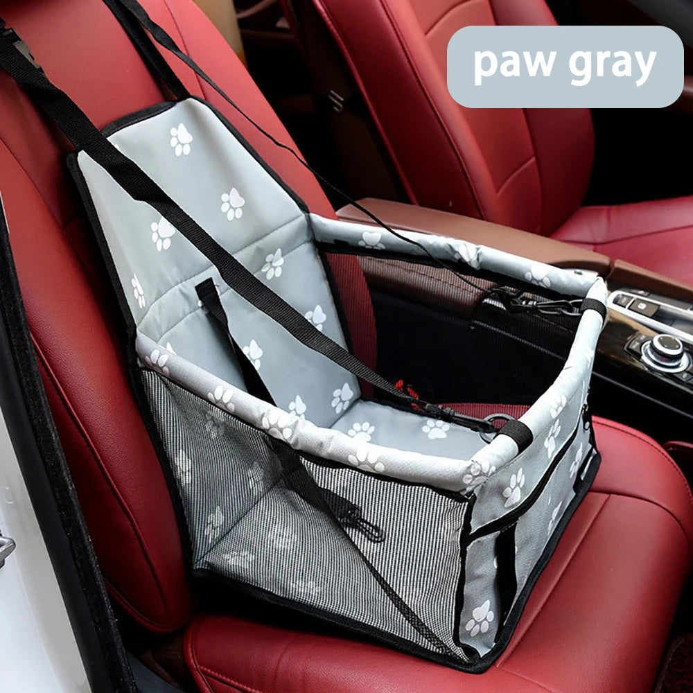 Dog Car Seat for Small Dogs, Detachable and Washable Pet Car Seat, Small Dog Car Seat Gray paw