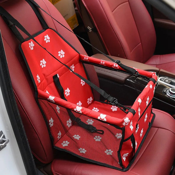 Dog Car Seat for Small Dogs, Detachable and Washable Pet Car Seat, Small Dog Car Seat Red paw