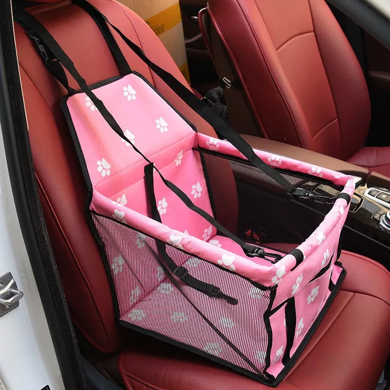 Dog Car Seat for Small Dogs, Detachable and Washable Pet Car Seat, Small Dog Car Seat pink paw