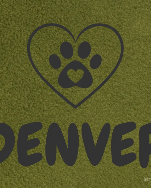Personalized Green Pet Blanket Mat 31x24 - Engraved Name & Icon, Double-Sided Fleece & Sherpa, Dog & Cat