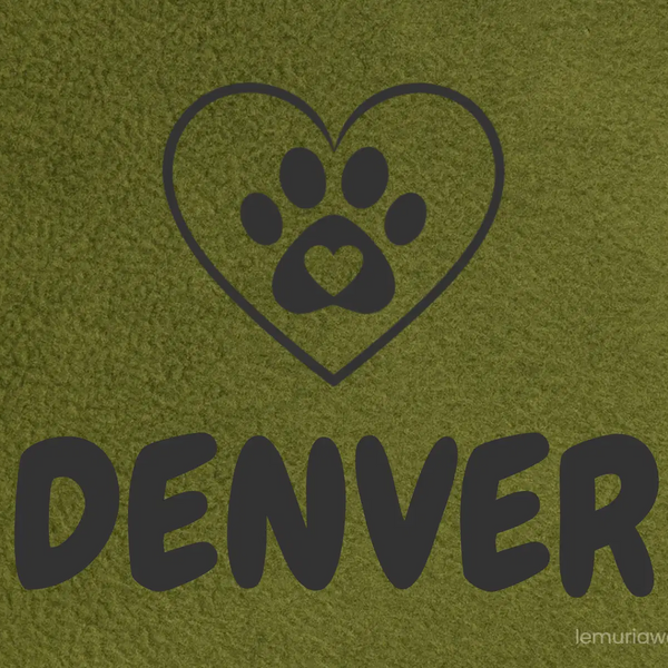 Personalized Green Pet Blanket Mat 31x24 - Engraved Name & Icon, Double-Sided Fleece & Sherpa, Dog & Cat