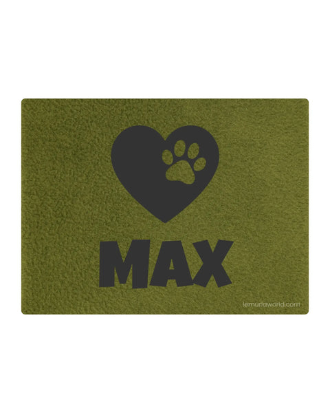 Personalized Fleece Pet Blanket 20x30 Horizontal - Engraved Name & Icon, Soft Polar Fleece, Dog & Cat