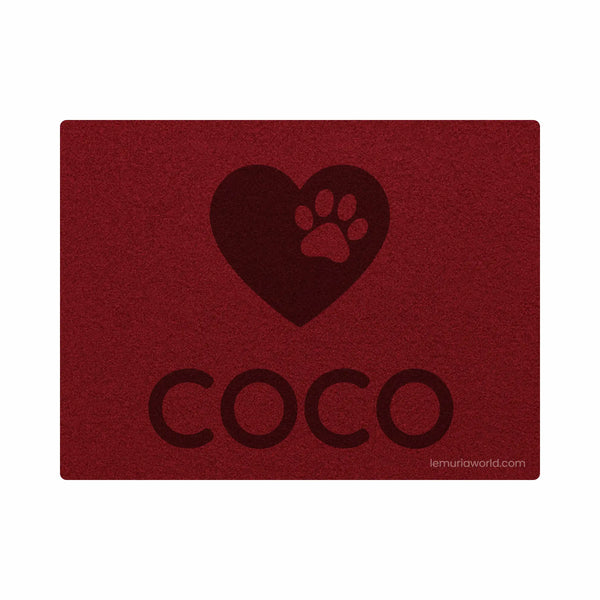 Personalized Green Pet Blanket Mat 48x38 - Engraved Name & Icon, Double-Sided Fleece & Sherpa, Dog & Cat
