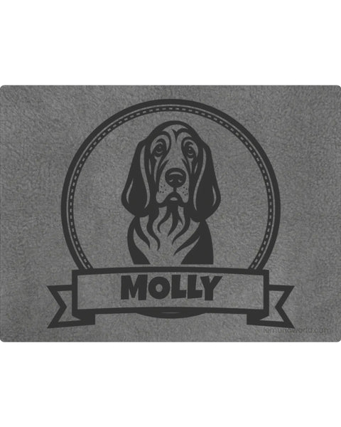 Small Personalized Green Double-Sided Dog & Cat Mat Bed - Custom Engraved Fleece & Sherpa Pet Bed