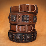 luxury leather dog collars